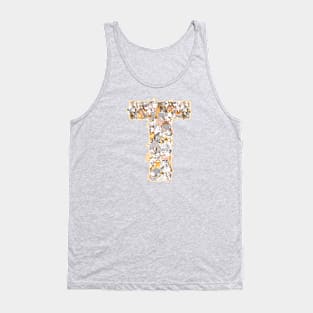 cat letter T(the cat forms the letter T) Tank Top